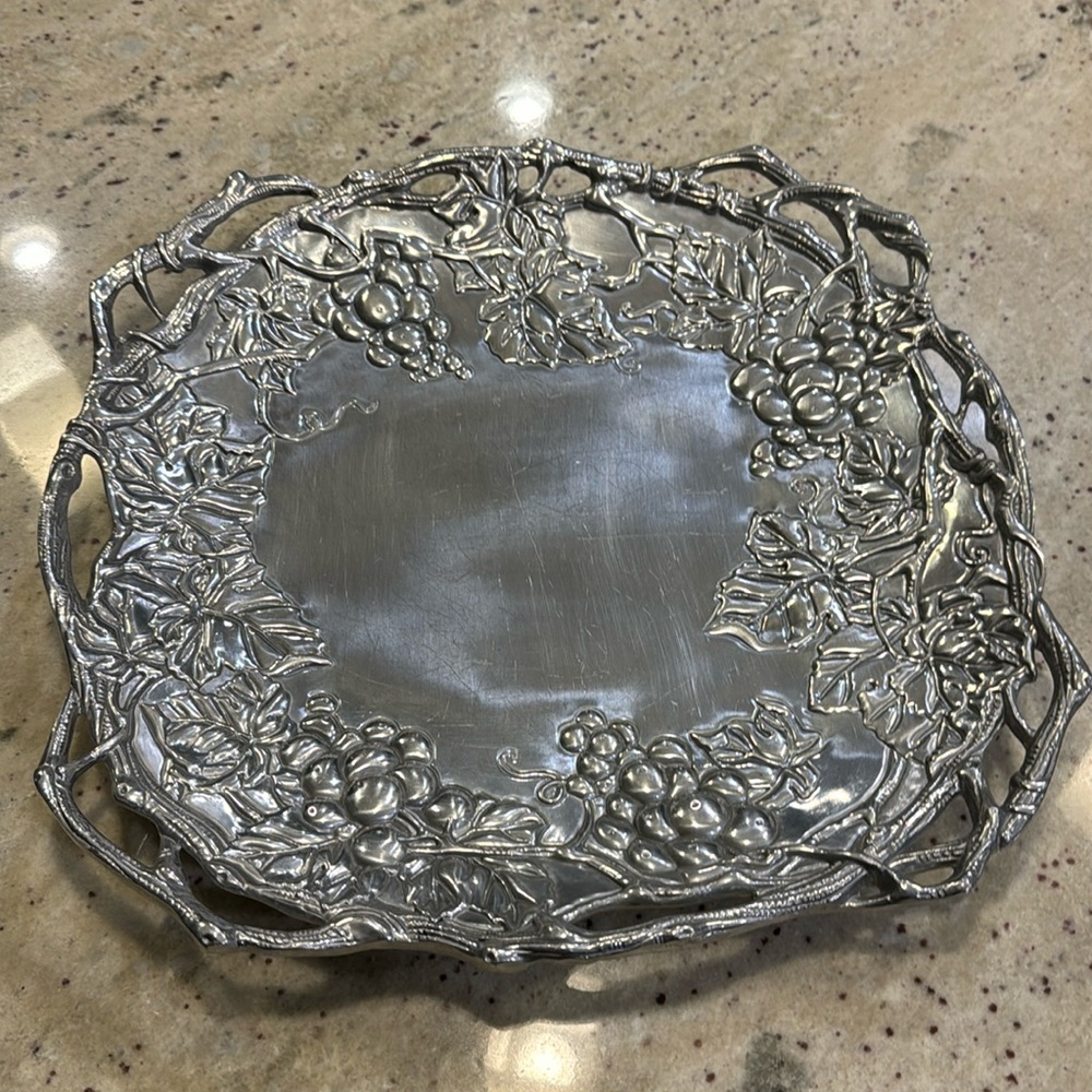 Arthur Court grape collection decorative tray